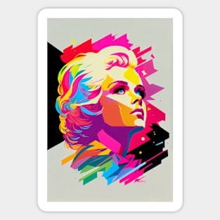 Modern woman in pop-art style Sticker